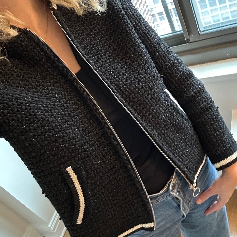 Maje Tweed Sweater (Size 3 but fits very small)